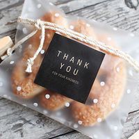 NPLE--100pcs Self Adhesive Christmas DIY Cellophane Party Treat Cooky Candy Gift Bags (810+3cm)