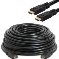 CableVantage HDMI Cable Braided Cord - HDMI HD Ready - High Speed - Gold Plated Connectors - Ethernet/Audio Return Channel - Video 1080p, 3D - Xbox One PS3 PS4 PC TV HDTV Black (100 Feet)