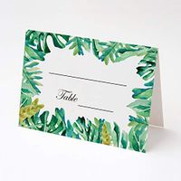100 Wedding Birthday Party Place Cards Botanical Leaves