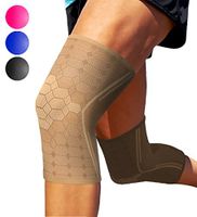 Sparthos Knee Compression Sleeves by (Pair) – Joint Protection and Support for Running, Sports, Knee Pain Relief – Knee Brace for Men and Women (Desert Beige, XX-Large)