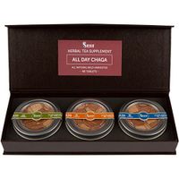 Sayan Siberian All Day Set Instant Chaga Mushroom Tea, Pack of 3 Daily Tablets (90 Pcs) - Wild-Harvested, Premium Blend – Natural Antioxidant Tea for Immune Heart Health and Inflammation Reduction