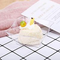 Efavormart 12-Pack Clear Wave Design 6 oz. Disposable Plastic Dessert Bowls Tableware for Wedding Banquet Event Party Decoration