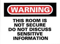 Room is Not Secure Sticker 10-Pack