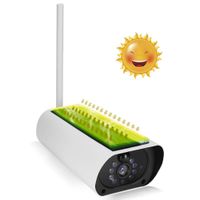 1080P WiFi Solar Powered IP Surveillance Bullet Camera IP67 Waterproof Outdoor Waterproof CCTV Night Vision Security Camera with IR Night Vision Alarm Alert/PIR Detection