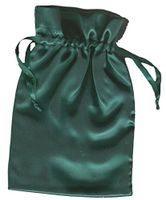 Paper Mart Tarot Rune Dice Bag Satin Unlined 6 inch x 9 inch Forest Green