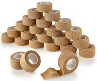 Self Adhesive Bandage Rolls BISIBITA2 Grip Cover Sensi Wrap Tape for Tattoo,Sports,Wrist,Ankle,Pets 5-Yards 24pcs (1 inch, Skin)