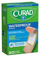 Curad Waterproof Strong Strip Self-Adhesive-Bandages, 1 Inch x 3 1/4 Inch, 20 Count (Pack of 6)