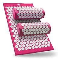 Bed of Nails Original Acupressure Pillow and Mat Bundle, Pink