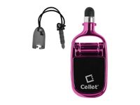 Cell-stuff Pink 3 in 1 (Stylus, Stand & Screen Cleaner) Compatible w/LG Risio 2 and Other Similar Smartphones