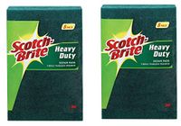 Heavy Duty Scour Pads, 8 Pads - 2 Pack, Total 16 Pads
