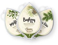 Natural Pine Soy Wax Melts Variety Pack - 3 Highly Scented 3 Oz. Bars - Bayberry Fir, Mistletoe Moments, Tahoe Pine - Soy & Essential Oils, Phthalate & Paraffin Free, Vegan, Non-Toxic