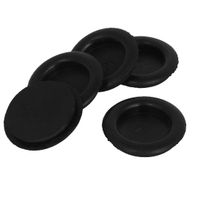 uxcell a15050500ux0917 Black Rubber Closed Blind Blanking Hole Wire Cable Grommets 25mm Pack of 5