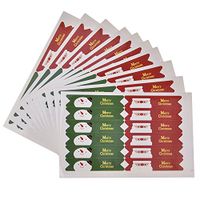 Per 10pcs Christmas Style Cake Cookies Label Sticker Biscuit Bag Seal Sticker Hand Made Gift Decoration Santa Claus Christmas Tree Reindeer Snowman Round & Flag Shape-B