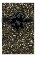 Gold and Black PaisleyElegant Specialty Gift Wrap Wrappiing Paper 24 x 15ft