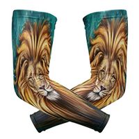ZZKKO Galaxy Lion Cooling Arm Sleeves Cover Uv Sun Protection for Men Women Running Golf Cycling Arm Warmer Sleeves 1 Pair