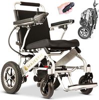 Ephesus M5 | New Model | Portable Mobility Electric Motorized Wheelchair, Lightweight Easy to Carry, 360° Remote Control | Premium Quality Lithium Battery Included | Long Mileage Range (Silver M5)