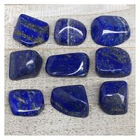 181.2g, 1"-1.4", 9pcs Lot, Natural Lapis Lazuli Tumbled Glassy Polished, LT22