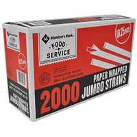 Member's Mark Wrapped Jumbo Straws (2,000 ct.)
