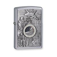 Zippo Defenders of Freedom Street Chrome Lighter