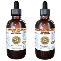 Calamus and Ginger Liquid Extract, Organic Calamus (Acorus Calamus) and Organic Ginger (Zingiber officinalis) Dried Root Tincture Supplement 2x2 oz