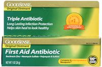 Good Sense First Aid Antibiotic Ointment, Triple Antibiotic for Infection Protection for Burns, Cuts and Scrapes, 1 Ounce