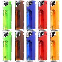 10 Pack Multi Purpose Cigarette Lighter w/ White LED Slide Switch Refillable