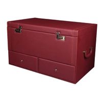 MQYH@ Car Trunk Organizer for Suv Truck - Auto Durable Multi-Function Cargo Storage - Non Slip Bottom Strips to Prevent Sliding Secure Tote with Lock Red, Brown, Black, Red, L
