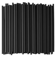 Crystalware, Black Plastic Straws, 7 3/4 Inches, Jumbo Pack 500 Straws - 2 Packs (1,000 Straws)