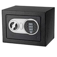 9.06 x 6.69 x 6.69" Digital Electronic Steel Safe Box with 2 Manual Override Keys,Lock Box Protect Money Jewelry Passports,for Home, Business or Travel Use (9.06" x 6.69 x 6.69")