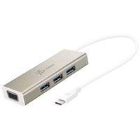 j5create USB C Hub Adapter Dongle USB 3.1 Type C Cable to 3-Port USB 3.0 & VGA Multi-Monitor Display | SuperSpeed Backwards Compatible with USB 2.0 for Apple MacBook, Windows Laptops, Tablets