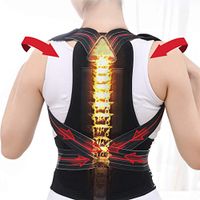 Haitao Small Mall Medical Back Brace for Men, Anti-Humpback Correction Belt, Invisible Correction, Ultra-Thin Breathable Unisex,XXL