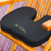 Coccyx Cushion Pillow For Chairs | Pain Relief From Back Sciatica Pinched Nerve Piriformis Syndrome Lumbosacral Spondylosis Fibromyalgia and Bruised Tailbone | Medical Grade by Med-X