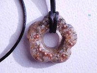 Power Flower Clear A5 Necklace Orgone Generator Energy Accumulator 528Hz/7.83Hz/Advance Harmonics Many Beautiful Ingredients and Colors!! (Power Flower, Clear A5)