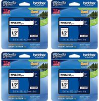 Brother Tze-231 Labelling Tape Black on White - 4 Packing Retail Packing