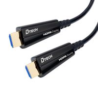 DTECH 15 Feet Fiber Optic HDMI Cable 4K 60Hz HDR 18Gbps 444 422 420 Subsampling in-Wall Rated High Speed (5 Meters, Black)