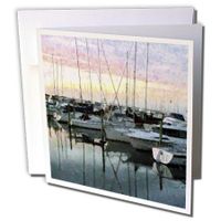 Sailboats At Sunset  - Greeting Cards, 6 x 6 inches, set of 12 (gc_44849_2)