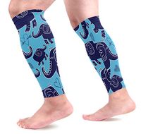 Anmarco Elephants and Hearts Sports Calf Compression Sleeves Leg Compression Socks Calf Guard for Running, Cycling, Maternity, Travel, Nurses