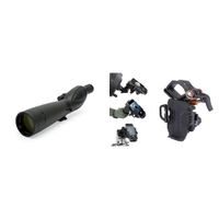 Celestron 52333 TrailSeeker 80 - Straight Spotting Scope (Black) with NexYZ 3-Axis Universal Smartphone Adapter