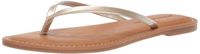 Amazon Essentials Women's Thong Sandal, Gold, 12 B US