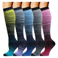 Copper Compression Socks For Men & Women(5 Pairs)- Best For Running,Athletic,Medical,Pregnancy and Travel -15-20mmHg (Small/Medium, A - Color 4)