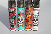 Bundle - 4 Items - Clipper Lighter Sugar Skulls"Mexican Skulls 2" Collection