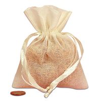 Ivory Cotton Muslin Bags 4" X 5" | Quantity: 12