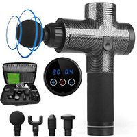 JUMOWA Massage Gun Deep Tissue Massage Gun, Percussion Massager Muscle Vibrating Relaxing Deep Therapy with 4 Press Head