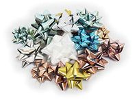 Set of 45 Premium Holiday Holographic Peel N Stick - Measures 3" to 4" -Gift Wrapping Christmas Bows (45 Bows)