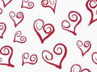 Curly Swirly Hearts Tissue Paper120~20"x30" Half Ream Tissue Prints (2 Unit, 120 Pack per Unit.)