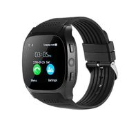 Highpot Smart Watch T8 BT3.0 Smart Wrist Watch Support SIM and TFcard Camera Pedometer Sport Tracker for iOS iPhone Android (Black)