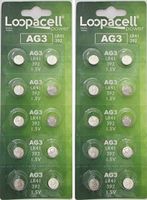 LOOPACELL / AG3 / LR41 / 392 / 192 / 384 / 1.5V Alkaline Watch Battery x 20