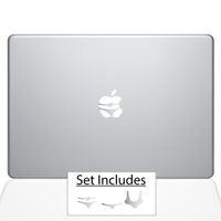 The Decal Guru Beach Babes MacBook Decal Vinyl Sticker - 12" MacBook - Silver (0216-MAC-12M-S)