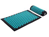 Acupressure Mat and Pillow Set Back/Neck Pain Relief 100% Cotton Massage Cushion for Muscle Relaxation,Sciatic Pain Relief and Trigger Point Therapy- Reflexology Mat Stress Relief