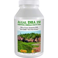 Andrew Lessman Algal DHA 250mg 360 Softgels - Plant-Based Omega-3 Oils, Natural Marine Algae, High DHA, Non-GMO, High Potency, No Stomach Upset, No Fishy Aftertaste. Small Easy to Swallow Softgels